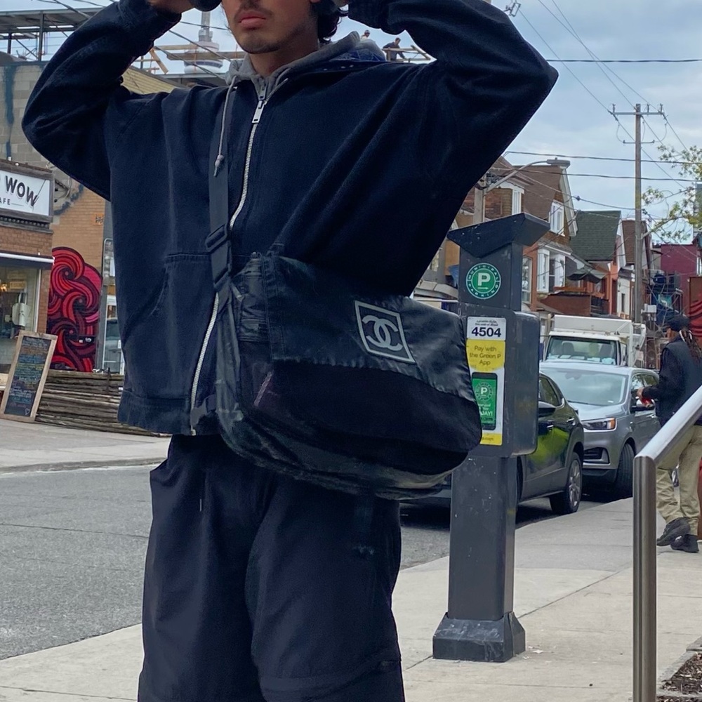 Vintage Chanel Sport XL Messenger Crossbody Bag